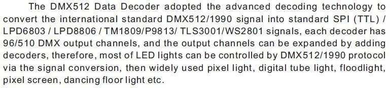 Светодиодный WS2811, WS2812B, TM1804, TM1809, TM1812 WS2812B DMX декодер светодиодный пиксель DMX512 контроллер DC5V-24V, BC-802-1809