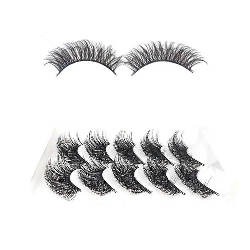 

HBZGTLAD 5 pairs Mink Fake eyelashes 3D Natural False Eyelashes Mink Lashes Soft Eyelash Extension Makeup Kit Cilios