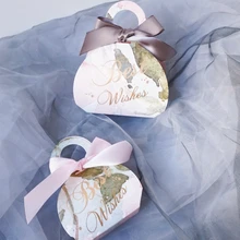 50 шт в партии уникальный бумажный День рождения Юбилей вечерние подарки Подставка под шоколад Персонализированная Коробка для конфет на заказ коробка для гостей