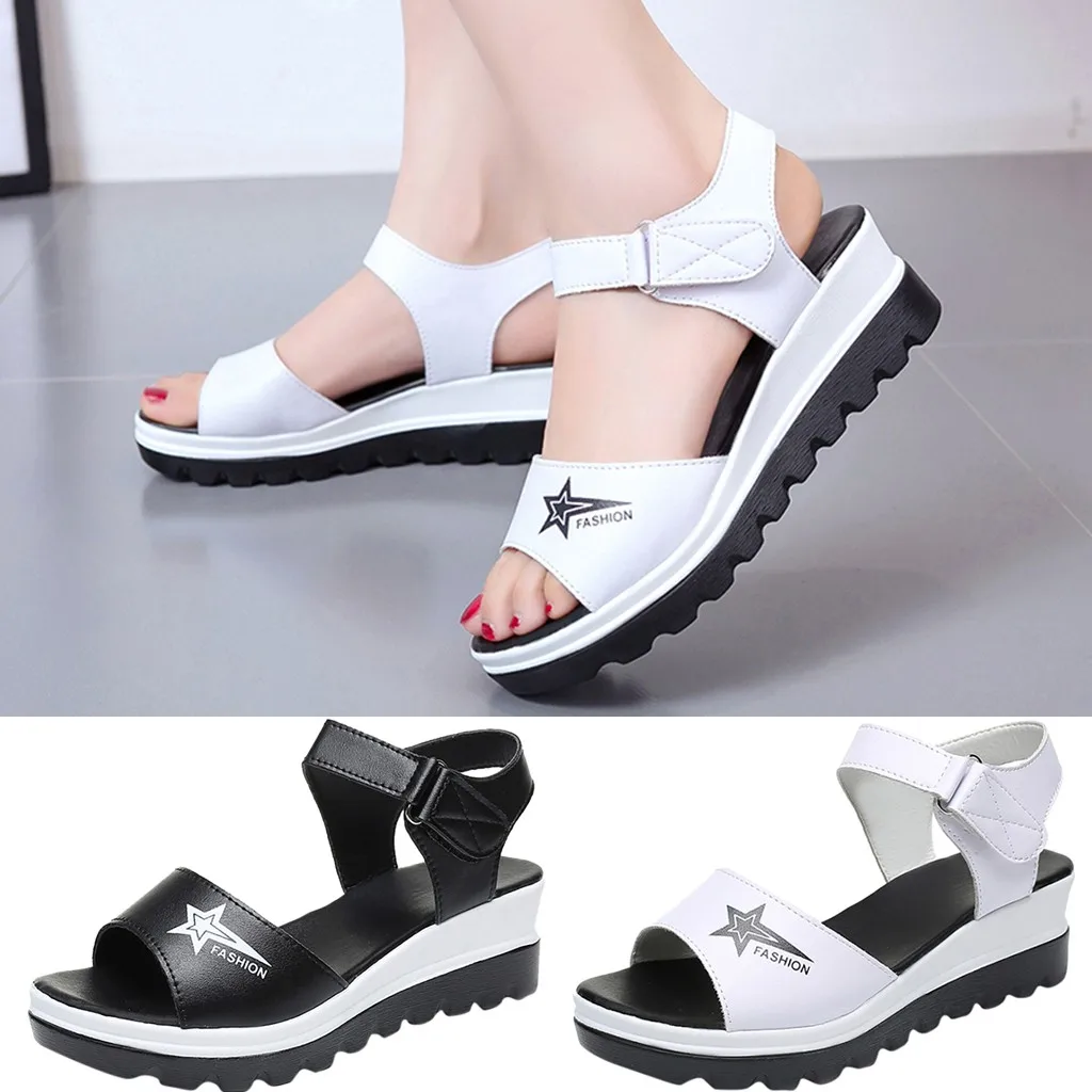 

Summer luxury sandal women buty damskie Girls Summer Casual Peep Toe High Platform Hook&Loop Sandals Shoes zapatos de mujer %40
