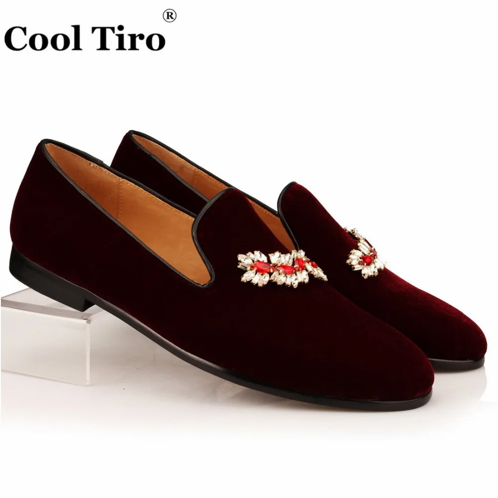 VELOUR BURGUNDY SLIPPERS Loafers (1)