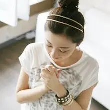 New Arrival Women Metal Crystal Headband Head Piece Hair Band Jewelry Gold