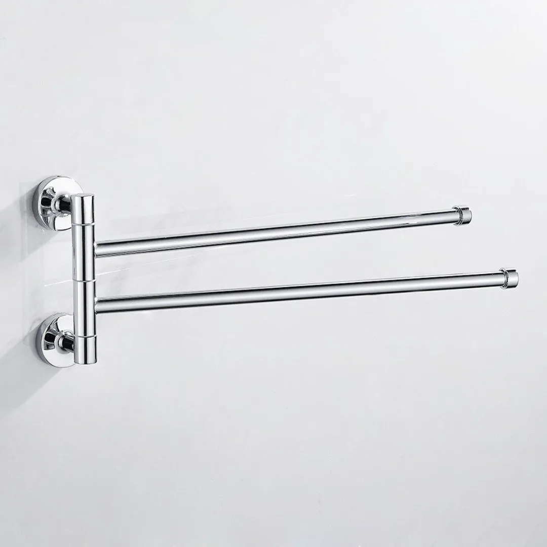 2/3/4Arm Quality Stainless Steel Swivel Towel Holder Wall Mounted Towel Hanging Bar Rack Portable Easy Install Bathroom Hardware
