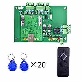 

SZBestWell 1 Card Reader+ 20 RFID Card+English Software +TCP/IP One Door Access Control Board Green Board TCP/IP
