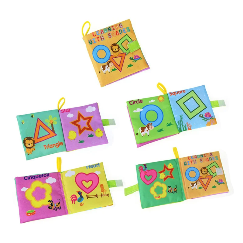 1PC Baby Toy 4 Style Soft Cloth Books Rustle Sound Infant Educational Stroller Rattle Toy Newborn Crib Bed Baby Toys 0-36 Months