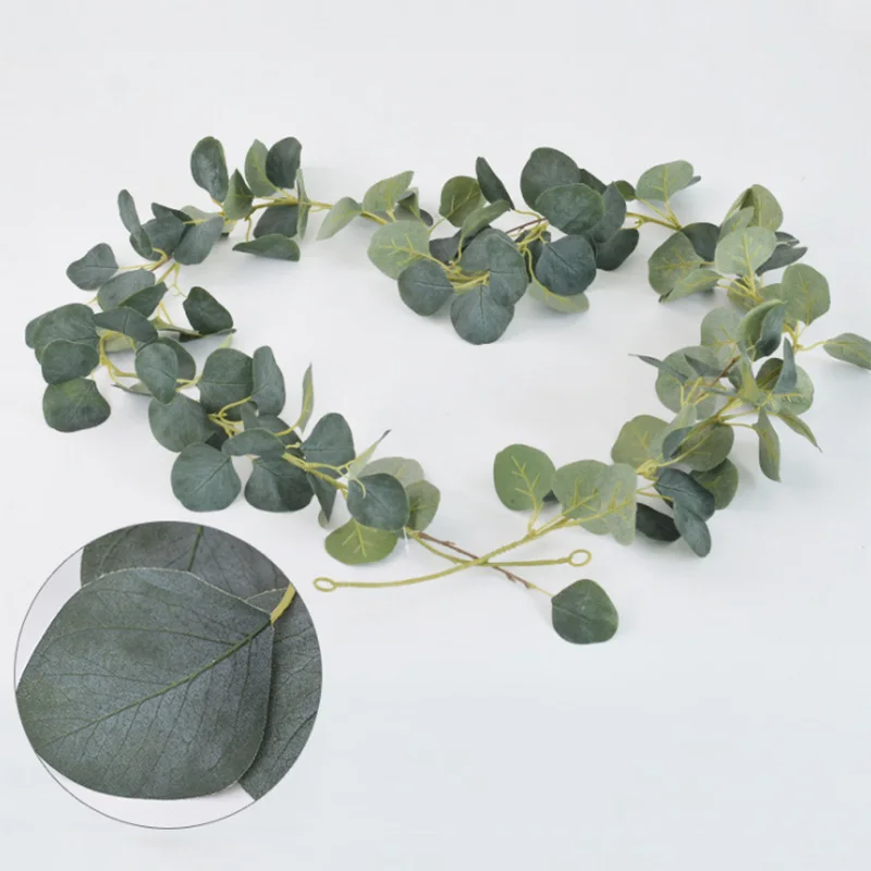 

Artificial Eucalyptus Leaves Garland Vines Greenery Plant Ivy Leaf Summer Weeding Decoration for Weddings Tropical Party Decor