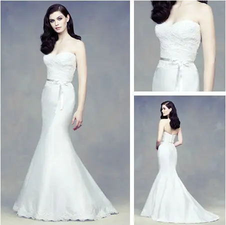 Fabric Lace Silk Dupioni Bridal Gown For Wedding Dress Lace In