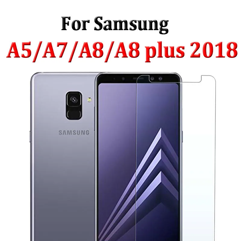 

For Samsung galaxy a8 2018 glass for Samsung a8 2018 a5 a7 a 8 plus screen protector tempered glas 9h protective film protection