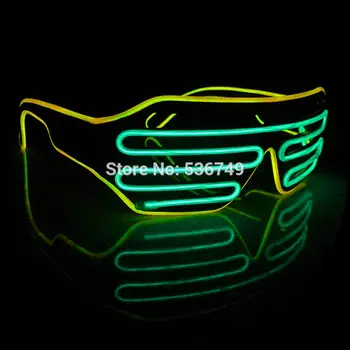 

Double color Quick Flashing El Led Glasses Luminous Party Lighting Colorful Glowing Classic Toy for Dj Bright Light Holiday Gift