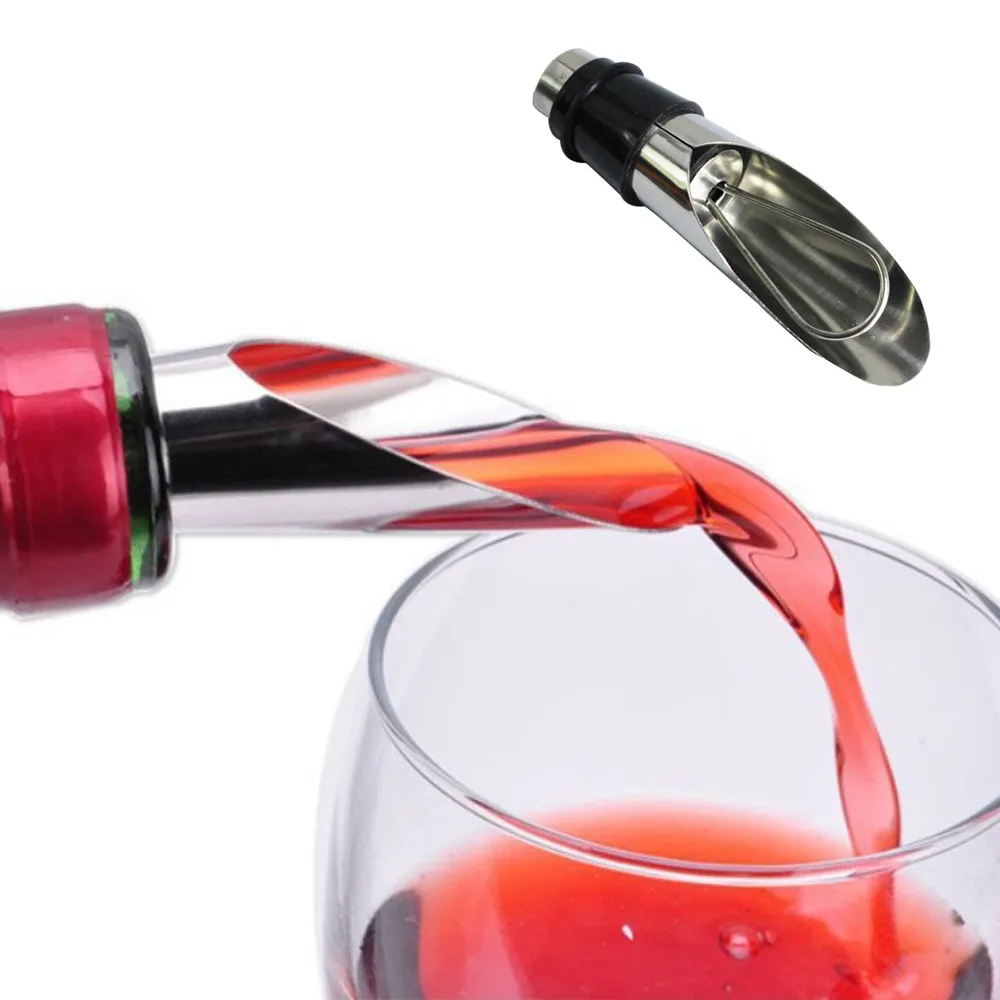 

Liquor Spirit Pourer Flow Wine Bottle Pour Spout Stopper Stainless Steel Cap Whiskey Bottle Pourer Spout Mini Travel Bar Tools