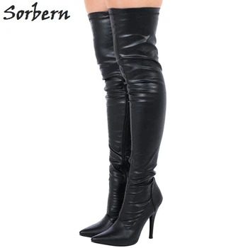 

Sorbern Fashion 12CM High Heel Pointed Toe Thing High Boots High Heeled Casade Platform Boots Over The Knee