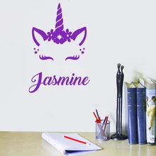 

Personalised Name Unicorn Wall Art Girls Room Childrens Kids Sticker Vinyl Cute And Interesting Fashion Sticker Decals