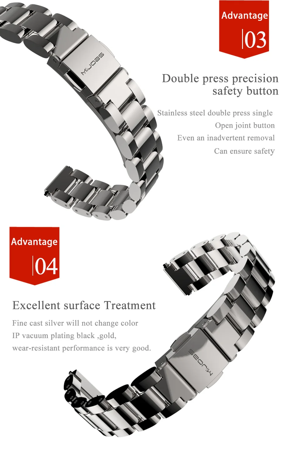 Браслет mi jobs mi Band 4 3 металлический браслет для Xiaomi mi Band 4 3 Аксессуары для смарт-браслета mi Band 4 3 стальной браслет