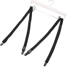 Модные черные мужские подтяжки 2,0 см ширина 4 зажимы без креста и унисекс подтяжки эластичная Подвеска для wo мужчин