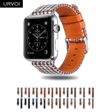 URVOI холщовый ремешок для apple watch series 4 3 2 1 ремешок для iwatch холст с классической пряжкой кожа сзади 40 44 мм