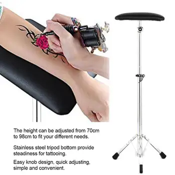 

Permanent Makeup Height Adjustable Tattoo Armrest Stable Tripod with PU Leather Pad Tattoo Arm Rest Bracket Tattoo Supplie a