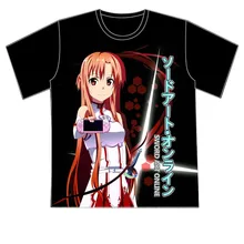Футболка с японским аниме Sword Art Online Yuuki Asuna, топы, летняя стильная женская футболка, модная мужская крутая Повседневная футболка с коротким рукавом