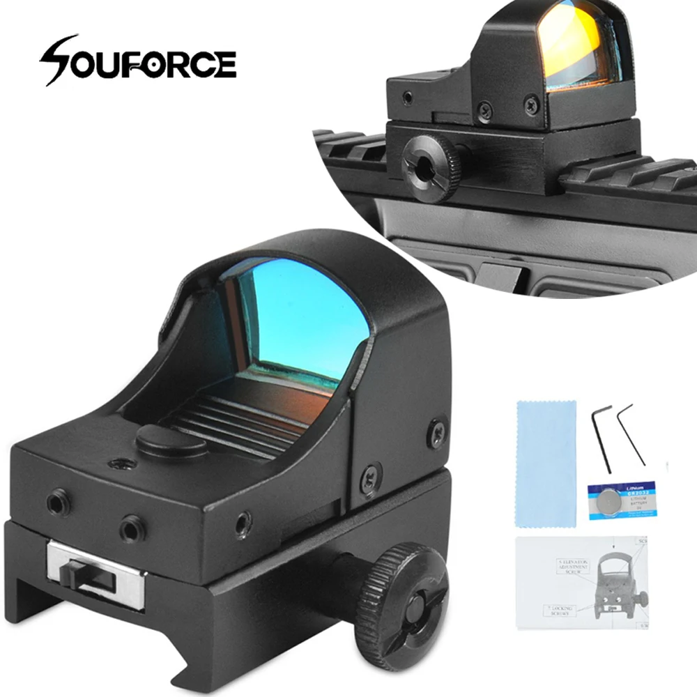 

New Tactical Mini Red Dot sight Compact Holographic Reflex Micro Sight fit Airsoft Hunting