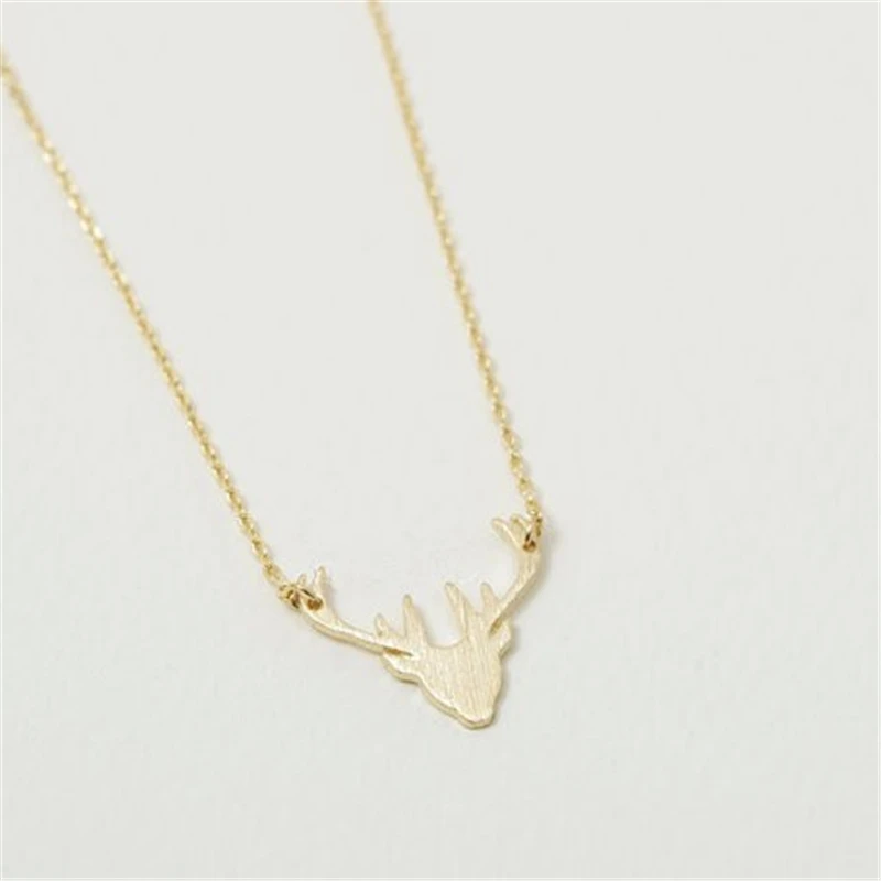 

Fashion deer head necklaces spendant antlers necklace plated necklace clavicle necklace for women