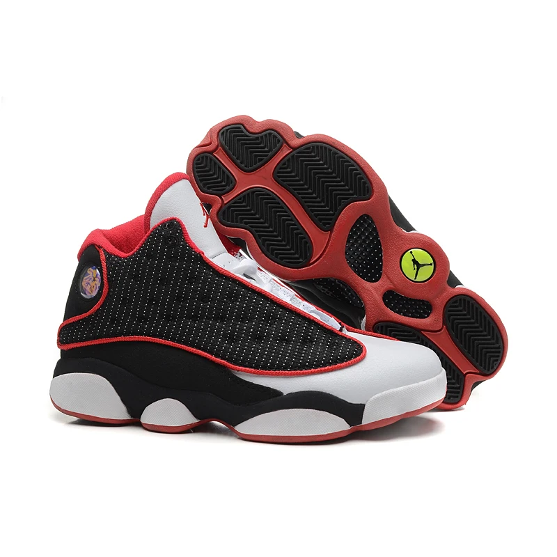 

Jordan 13 XIII Men Basketball Shoes Bred He Got Game Grey Toe City of Flight Outdoor Sport Sneakers Red Black