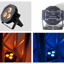 10 шт./лот, ADJ led par плоский свет 3x9 Вт RGB 3in1 IEC тонкий 38 Дискотека ночной Американский dj ktv для вечерние сцены и вечеринок Свадебные освещение