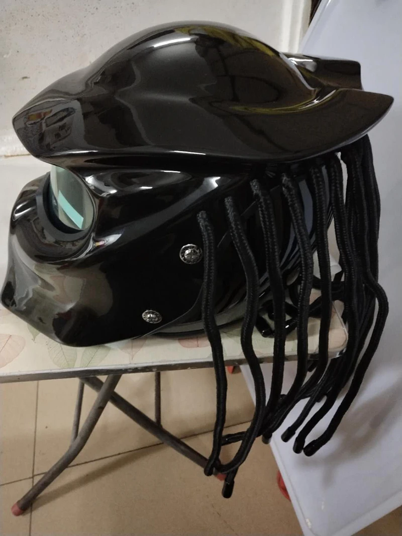 Masei матовый черный/яркий черный шлем "хищник" маска стекловолокно мото rcycle Железный человек шлем полное лицо Мото шлем быстрый