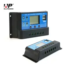 Allpowers 5 v 12 v 24 v regulador solar 20a panel solar regulador solar inteligente con pantalla lcd.