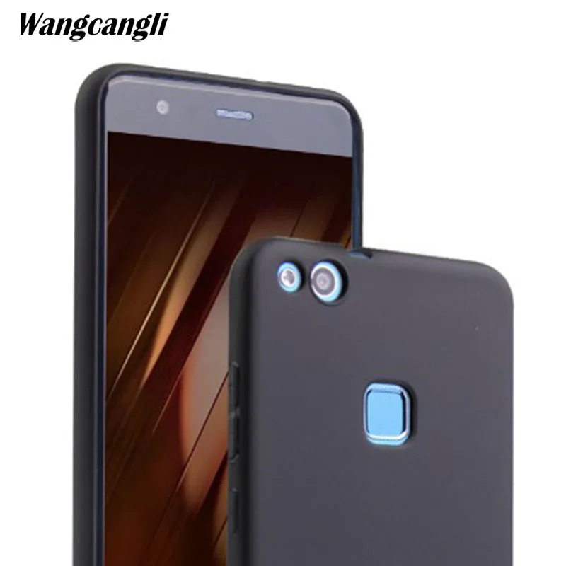 Однотонный чехол для huawei P10 p10 lite P20 мягкий силиконовый защитный из ТПУ матовый