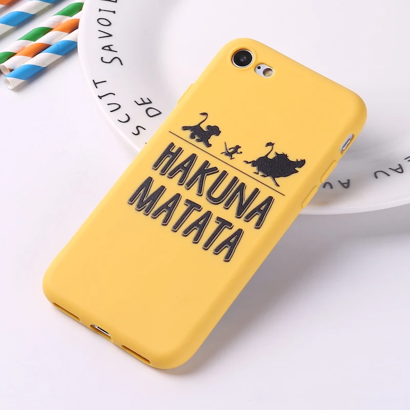 Для iPhone 11 Pro 6S 5S SE 8 8Plus X 7 7Plus XS Max мягкий силиконовый матовый чехол Fundas Coque Cover Lion King Pumba Hakuna Matata - Цвет: 2