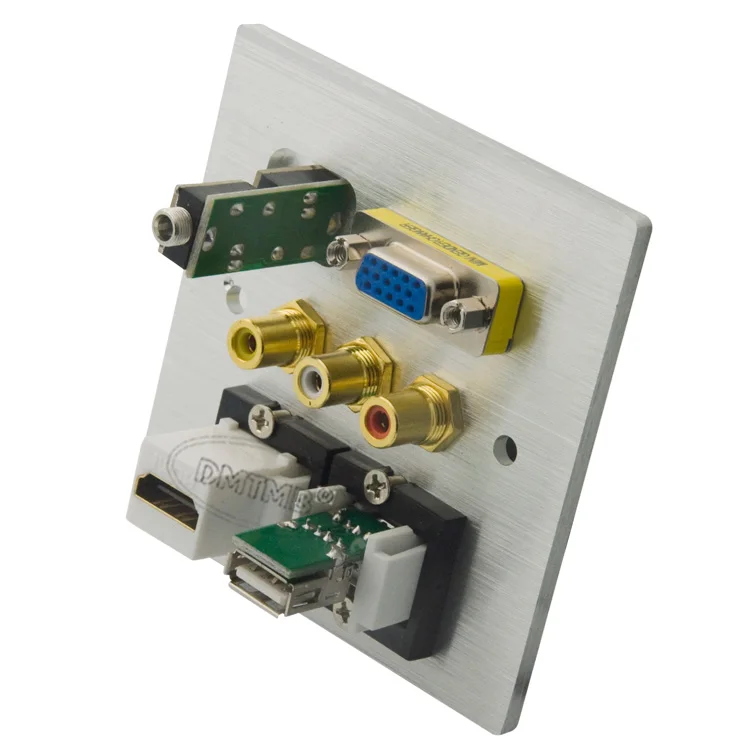 Алюминиевая настенная пластина HDMI с VGA аудио 3 5 мм 3RCA AV USB и поддержкой DIY|hdmi wall