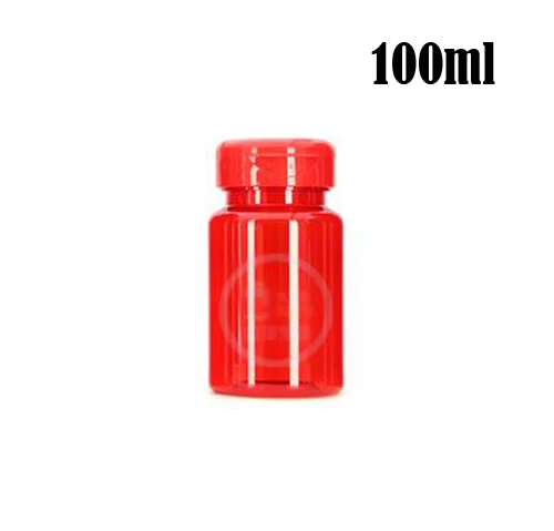 

20pcs 100ml Translucent Red Color PET Empty Bottles With Flip Bottles,Capsules/Pills/Powder/Vitamin Plastic Bottles 100cc