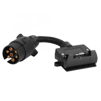 

EU 7 Way to AU 7 Way Flat Blade Trailer Towbar Towing Socket Plug Adapter Connector Car Trailer Plug Adapter New