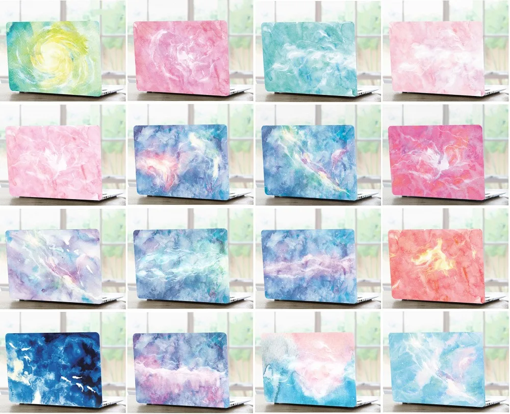 Marble Pattern Laptop Hard Shell Case Keyboard Cover Skin Set For 13 15 Apple Macbook Pro Touch Bar A1989 A1990 Release 2018 SR