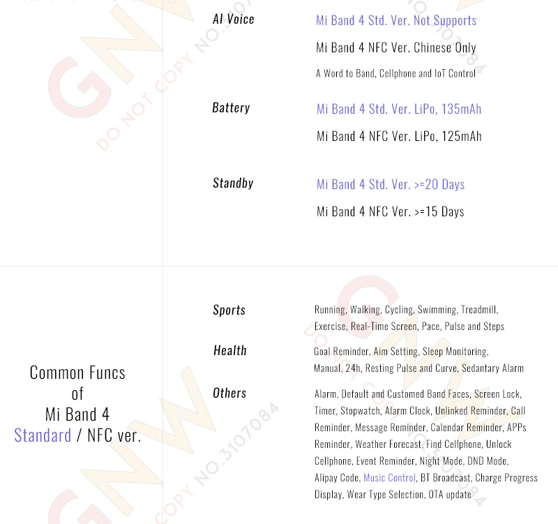 Xiaomi Mi Band 4 Smart Band 4 [стандарт/NFC/Мстители] Браслет фитнес-браслет управление музыкой AMOLED сенсорный экран