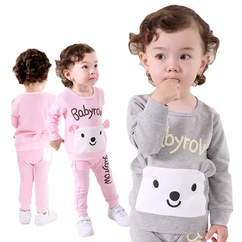 

Anlencool 2020 Limited Rushed Vest Roupas Infantil Meninas Bear Baby Clothing Cotton Stretch Suit Autumn Set Brand Clothes
