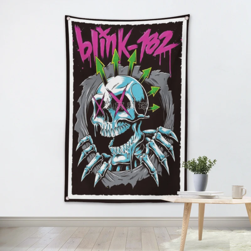 Blink182 Music Band Banners Wall Flags Tapestry Cloth Art Bar Cafe