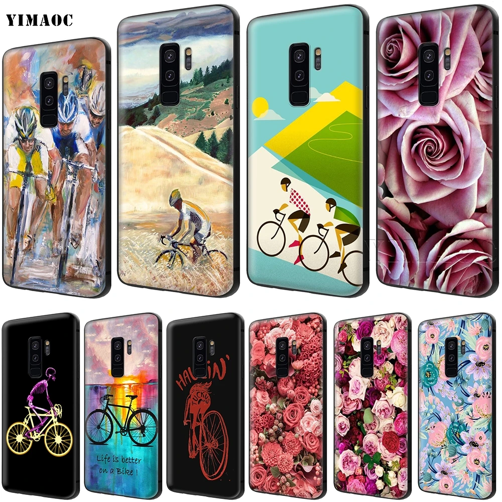 

YIMAOC Bike Cycling Art Soft Silicone Case for Samsung Galaxy S6 S7 Edge S8 S9 Plus A3 A5 A6 Note 8 9