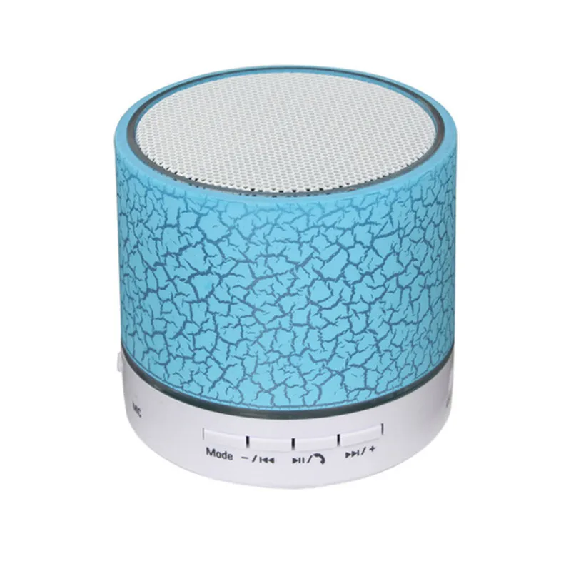 Fashion mini speaker portable Crackle texture LED light Colorful