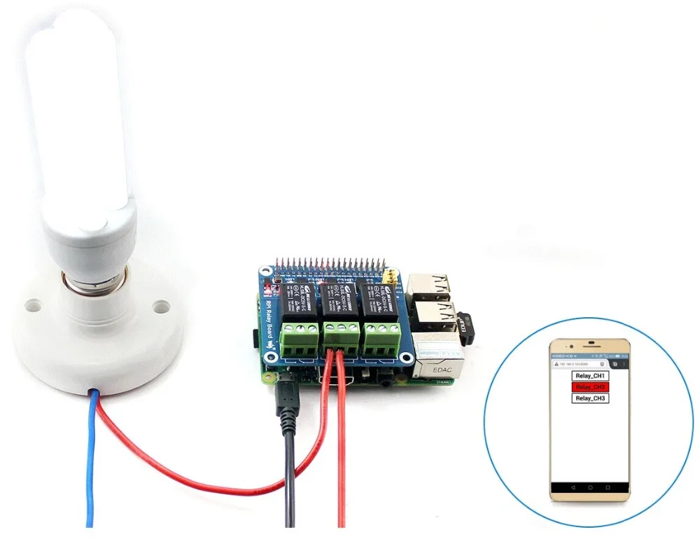 Релейная плата Waveshare для Raspberry Pi мощность релейной платы поддерживает A +/B +/2B/3B/3B +
