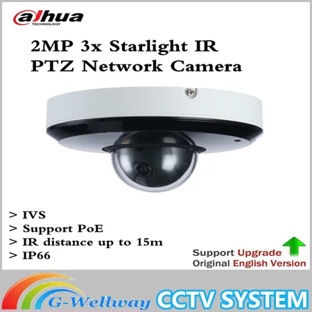 

Dahua DH-SD1A203T-GN support IVS PoE IR15m IP66 2MP 3x Starlight IR PTZ Network Camera SD1A203T-GN Free shipping