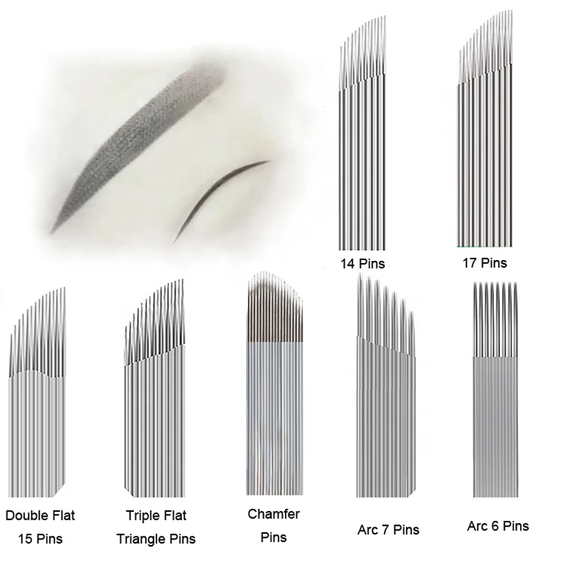 

100pcs eyebrow tattoo Disposable microblading eyebrow hand tool tattoo 3D Embroidery for permanent eyebrow manual pen