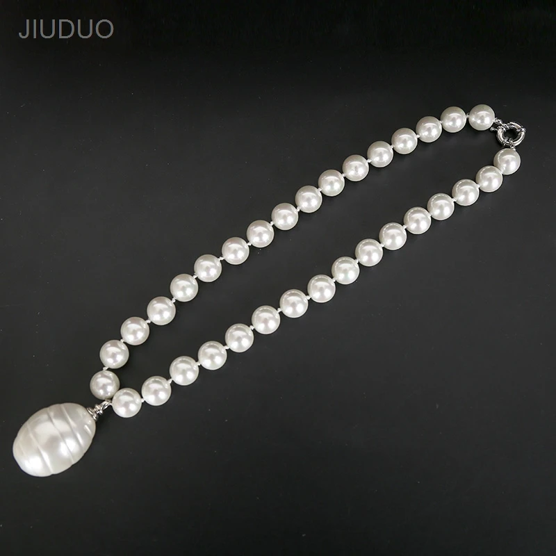

JIUDUO Elegant white necklace for women Creative shell necklaces Party jewelry