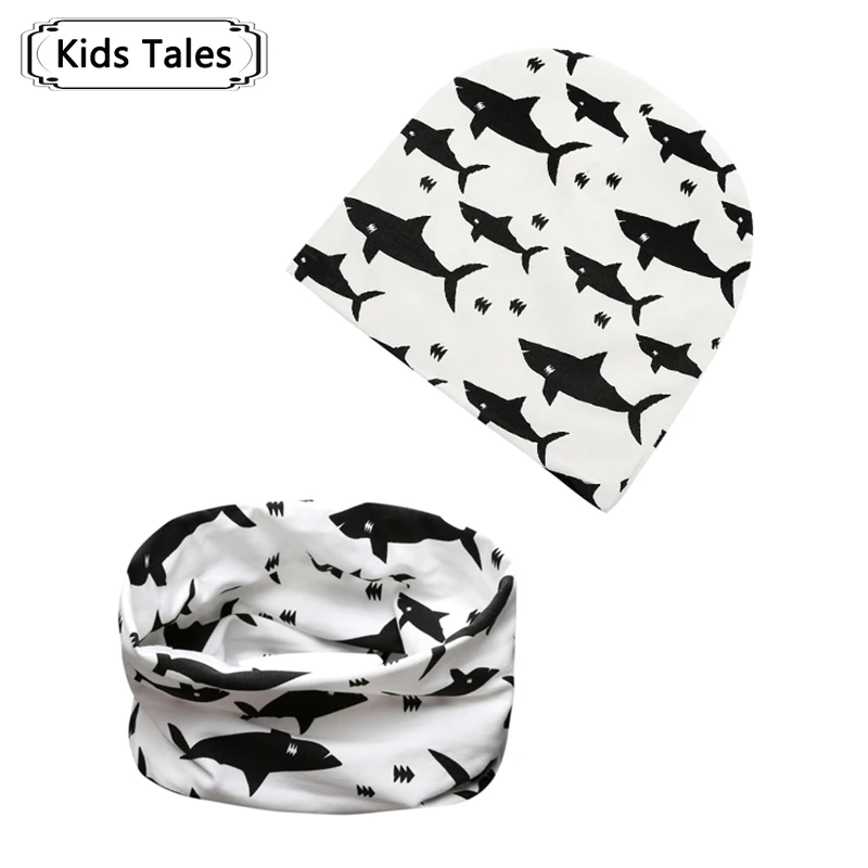 

2019 Children's Animal Caps Seals Cotton Baby Hats Baby Hat Scarf 2 pcs. Set of Children Knitted Hat Winter Hat SA008