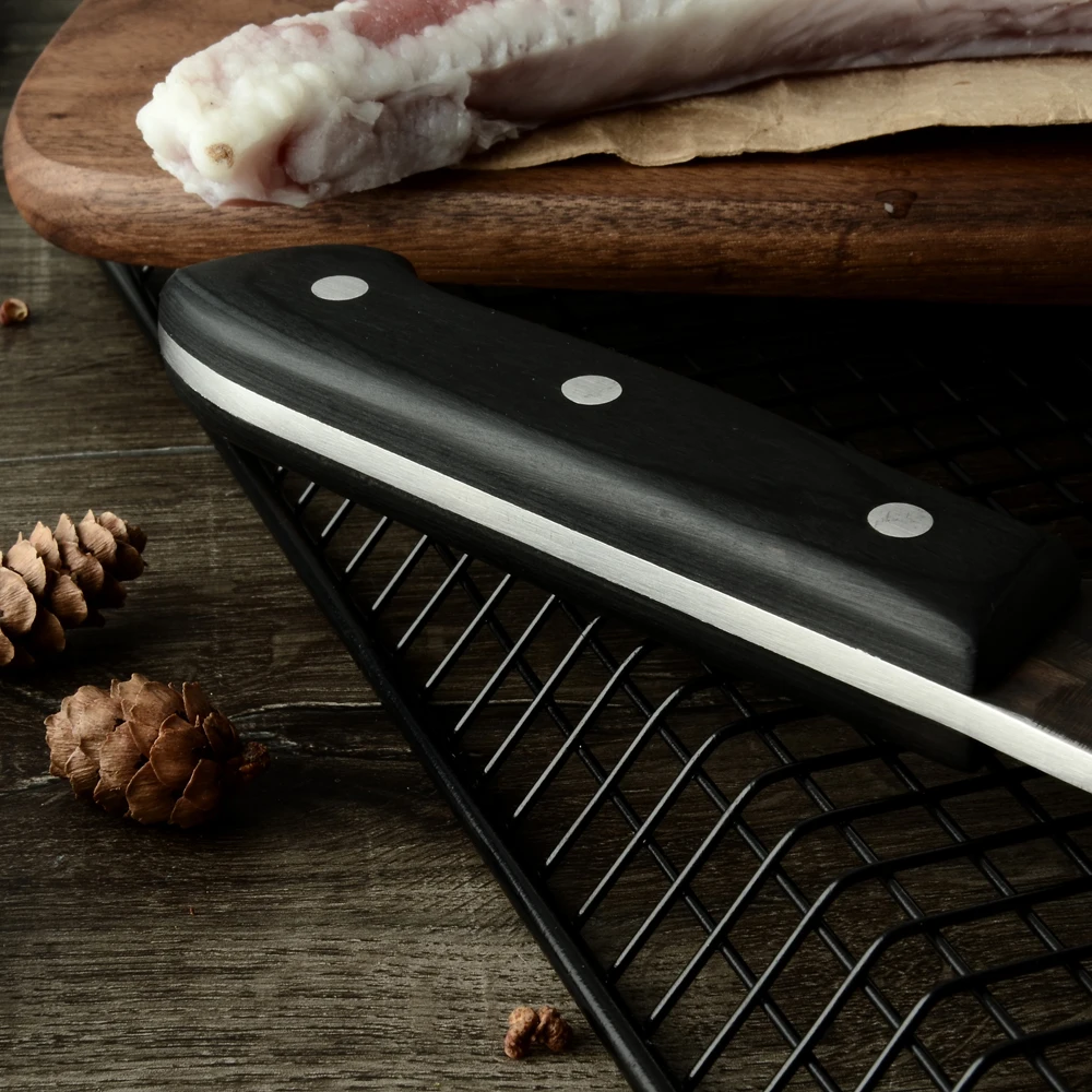 XYj кухонный нож из нержавеющей стали ручной работы, кованый острый нож 5 мм, нож с ручкой, топор для индейки, курицы, рыбы