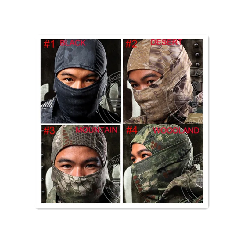 tactical Headwear Hunting Balaclava Ninja Mask Motorcycle Skiing Cycling Full Hood outdoor Hunting Caps