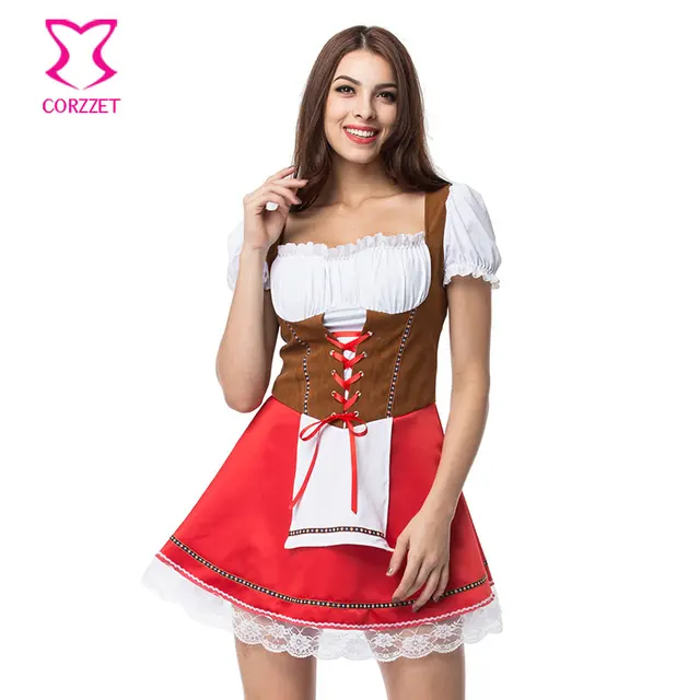 Plus Size Oktoberfest Girl Costume Sexy Dirndl Dress Maid Fancy Outfits Cosplay Halloween Costumes For Women Adult|oktoberfest beer girl dirndlgerman dress - AliExpress