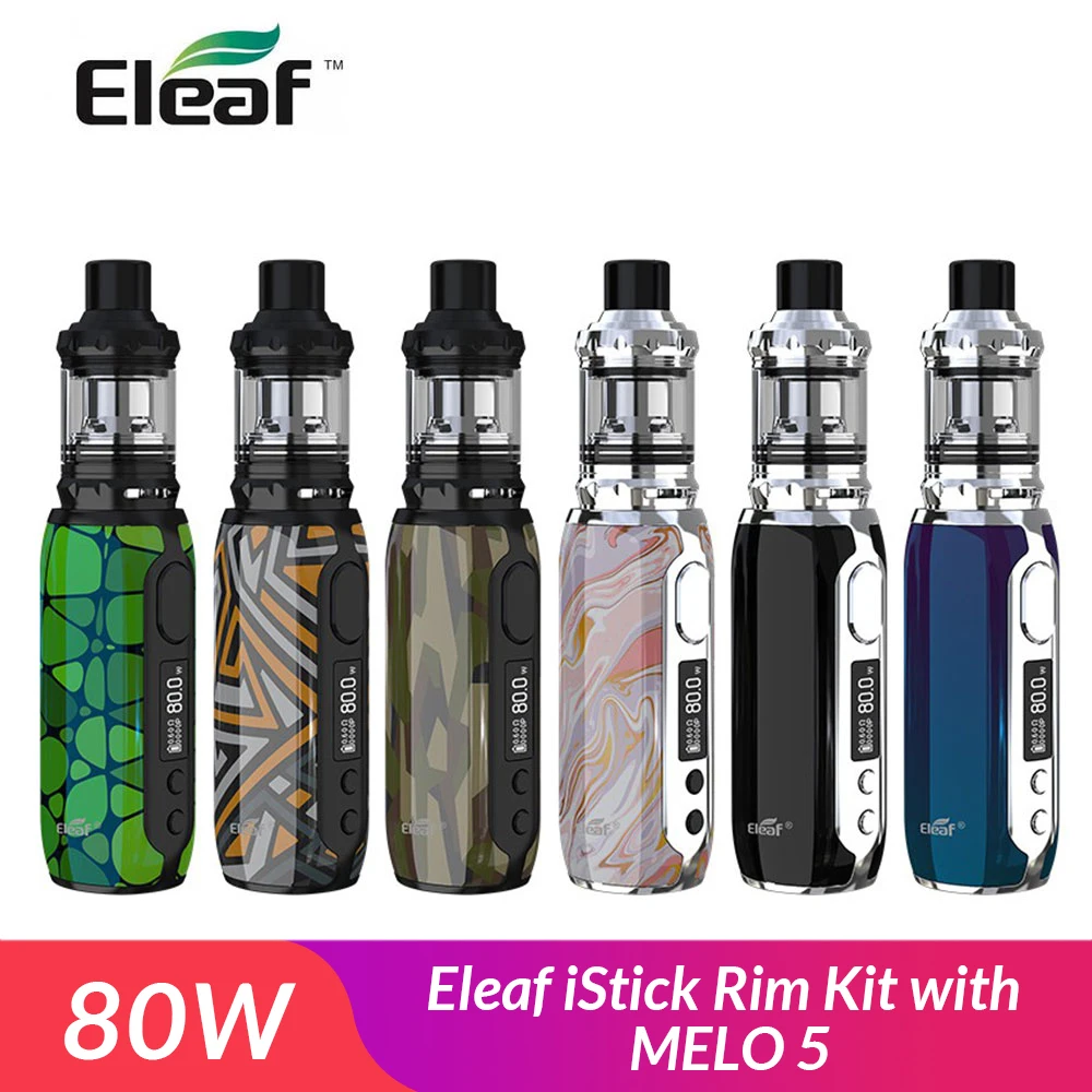 

Original Eleaf iStick Rim Kit 80W with MELO 5 Atomizer +Built-in 3000mAh battery +EC-S/EC-M Coil head VS stick prince vape kit