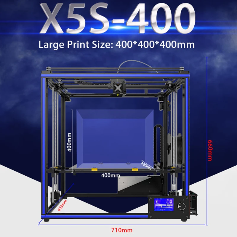Обновление Tronxy X5S 400*400*400 мм 3D принтер комплект Dual Z оси высокоточная алюминиевая