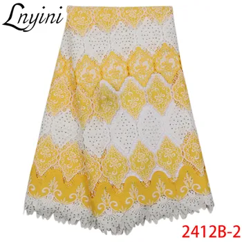 

French Mesh 2019 Nigeria Lace Fabric Material lace trimmings for sewing elastic lace For Party Dress Free Shipping Hot L2412B-2