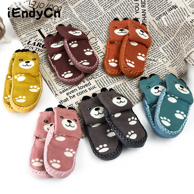 

iEndyCn Baby Socks for Newborns Girls Boy Winter Anti-slip Warm Socks Toddler Socks HJS7129